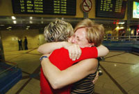 Passenger greeted at Ben Gurion Airport in Tel Aviv