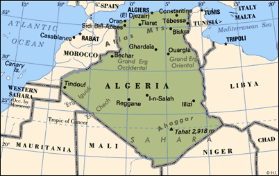 Map Algeria 