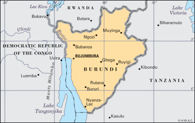 Map Burundi 