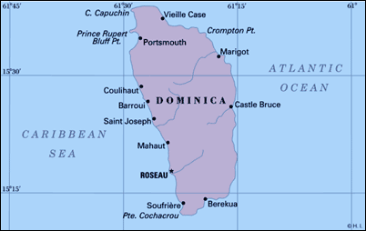 Map Dominica 