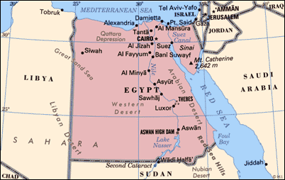 Map Egypt