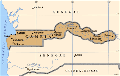 Map Gambia 