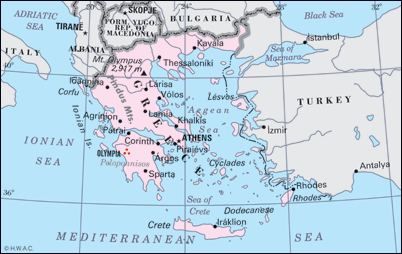 Map Greece 