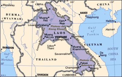 Map Laos 