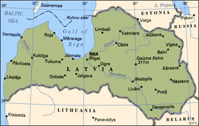Map Latvia