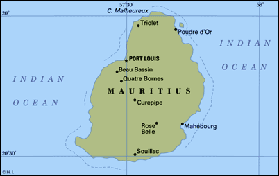 Map Mauritius