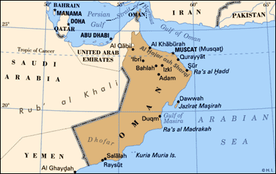 Map Oman