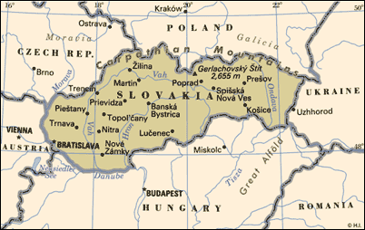Map Slovakia 