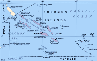 Map Solomon Islands