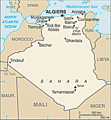 Map of Algeria 