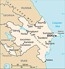Map of Azerbaijan 