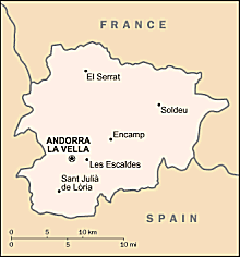 Map of Andorra 