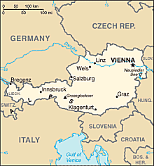 Map of Austria 
