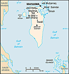 Map of Bahrain 