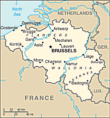Map of Belgium 