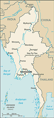 Map of Myanmar 