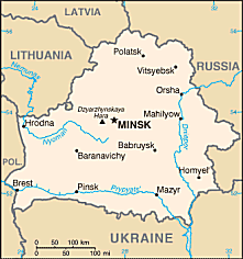 Map of Belarus 