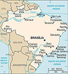Map of Brazil 