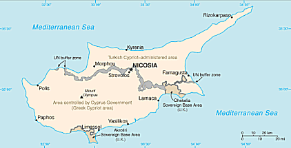 Map of Cyprus 