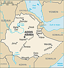Map of Ethiopia 