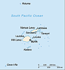 Map of Fiji 