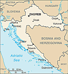 Map of Croatia 