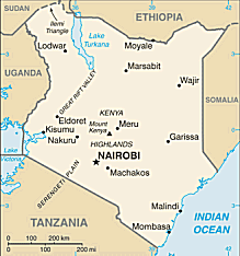 Map of Kenya 