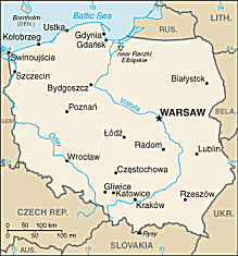 Map of Poland 