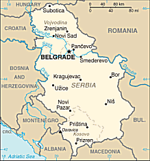 Map of Serbia 