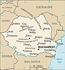 Map of Romania 