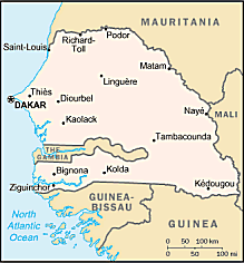 Map of Senegal 