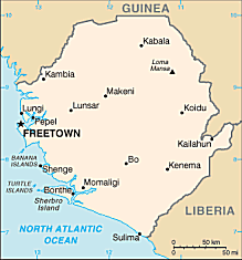 Map of Sierra Leone 