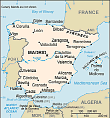 Map of Spain 
