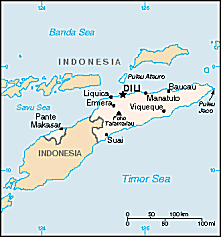 Map of East Timor 