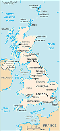 Map of United Kingdom 