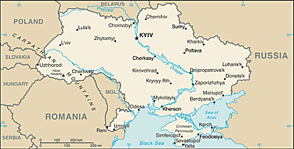 Map of Ukraine 