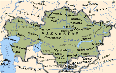 Map Kazakstan